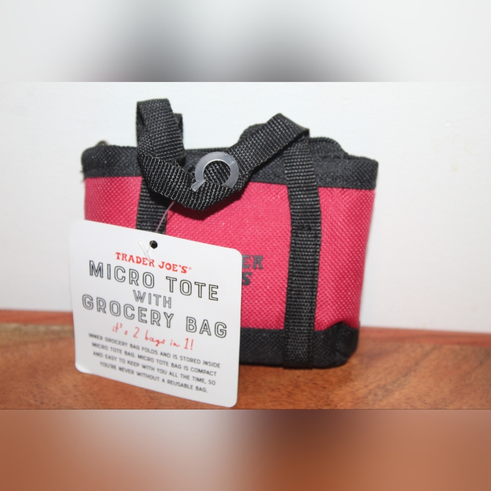 Trader Joes  Red and Black Micro Tote